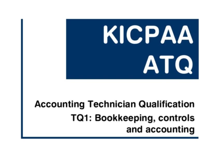 TQ1: Bookkeeping, Controls and Accounting